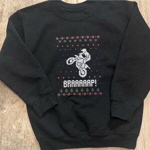 Black Graphic Sweatshirt with Cartoon Design